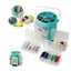 Trusa de cusut si croitorie, portabila, cu 200 piese, si organizator din plastic cu maner, albastru