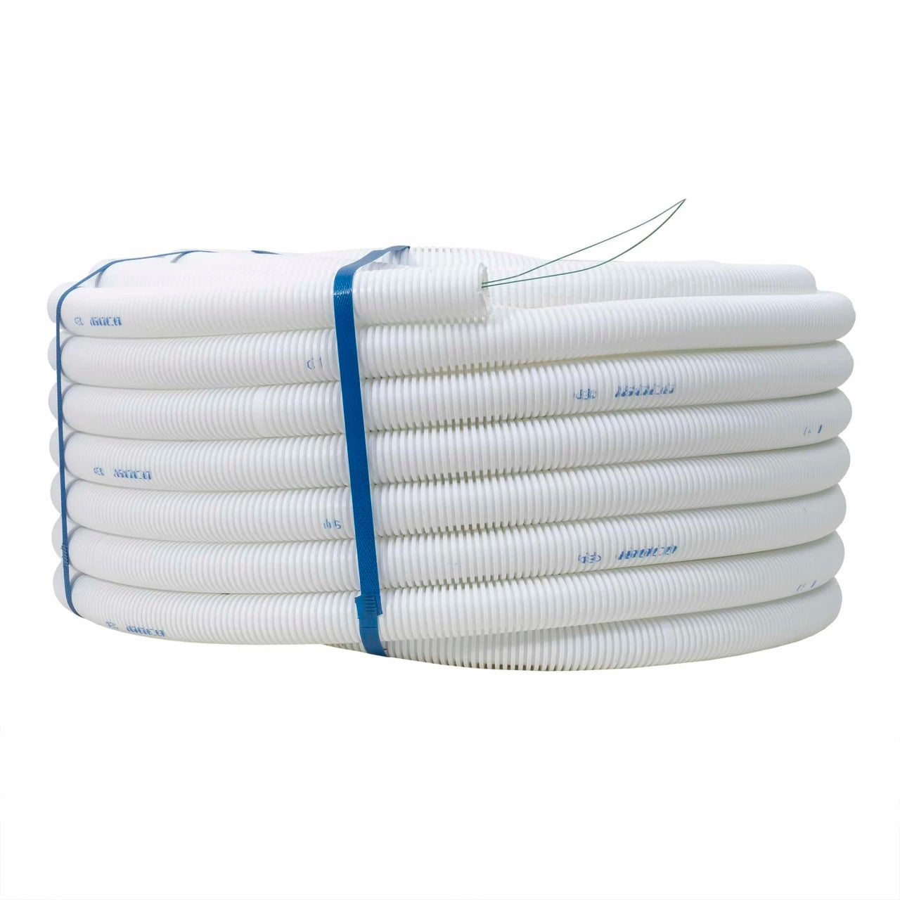 Tub flexibil copex din PVC cu fir de tragere, 32mm diametru, 50m lungime, alb