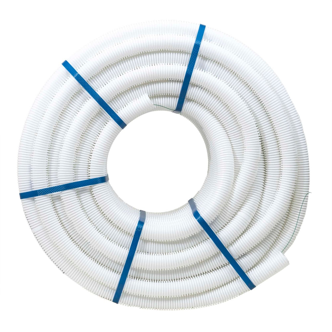 Tub flexibil copex din PVC cu fir de tragere, 32mm diametru, 50m lungime, alb