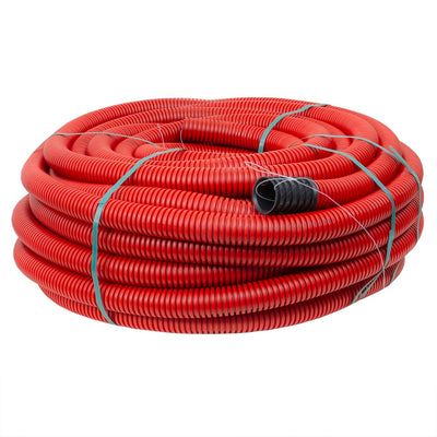 Tub flexibil copex pentru protectie cablu, 50mm, 450N, lungime 50ml, rosu