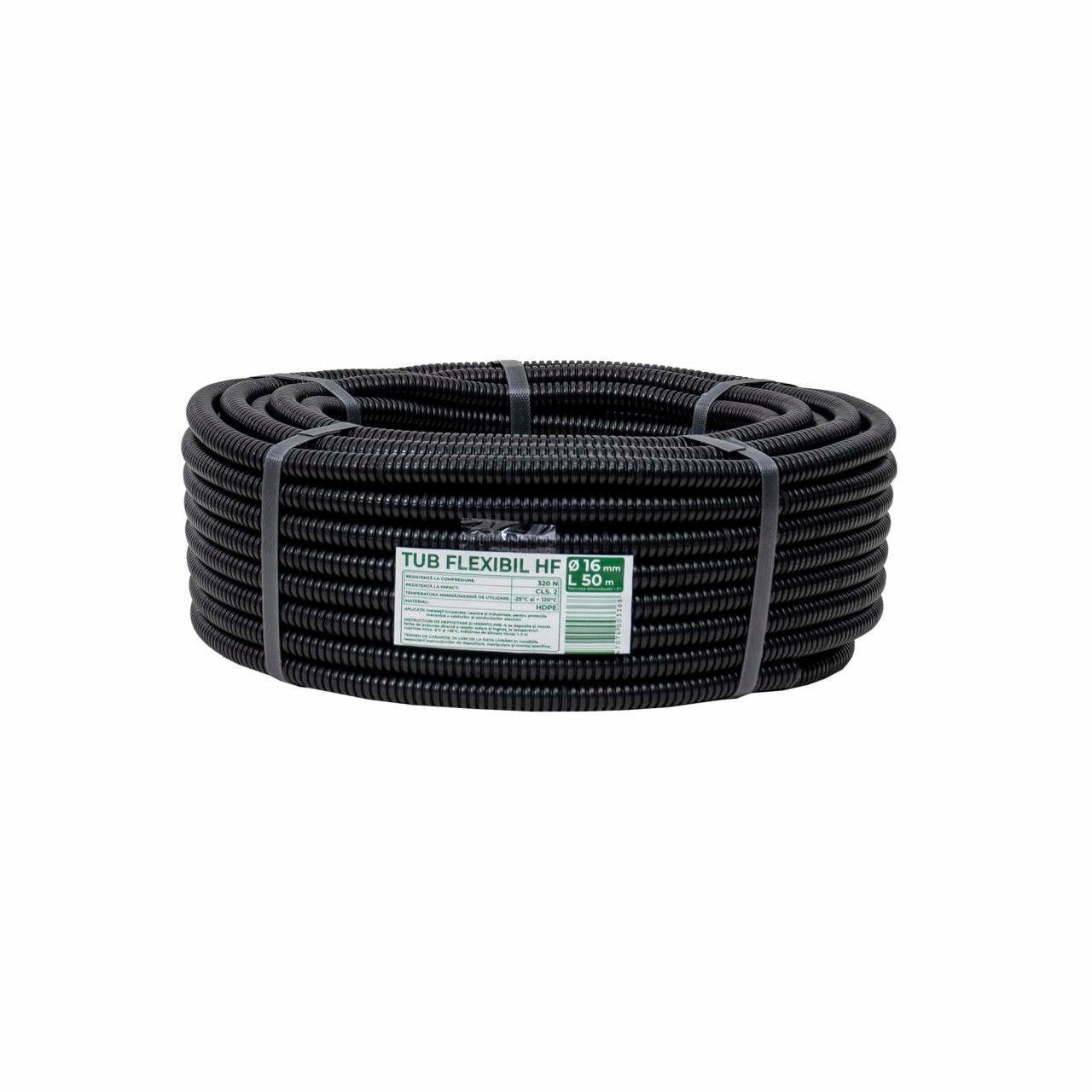 Tub flexibil copex PVC 16mm diametru, lungime 50m, fara fir de tragere