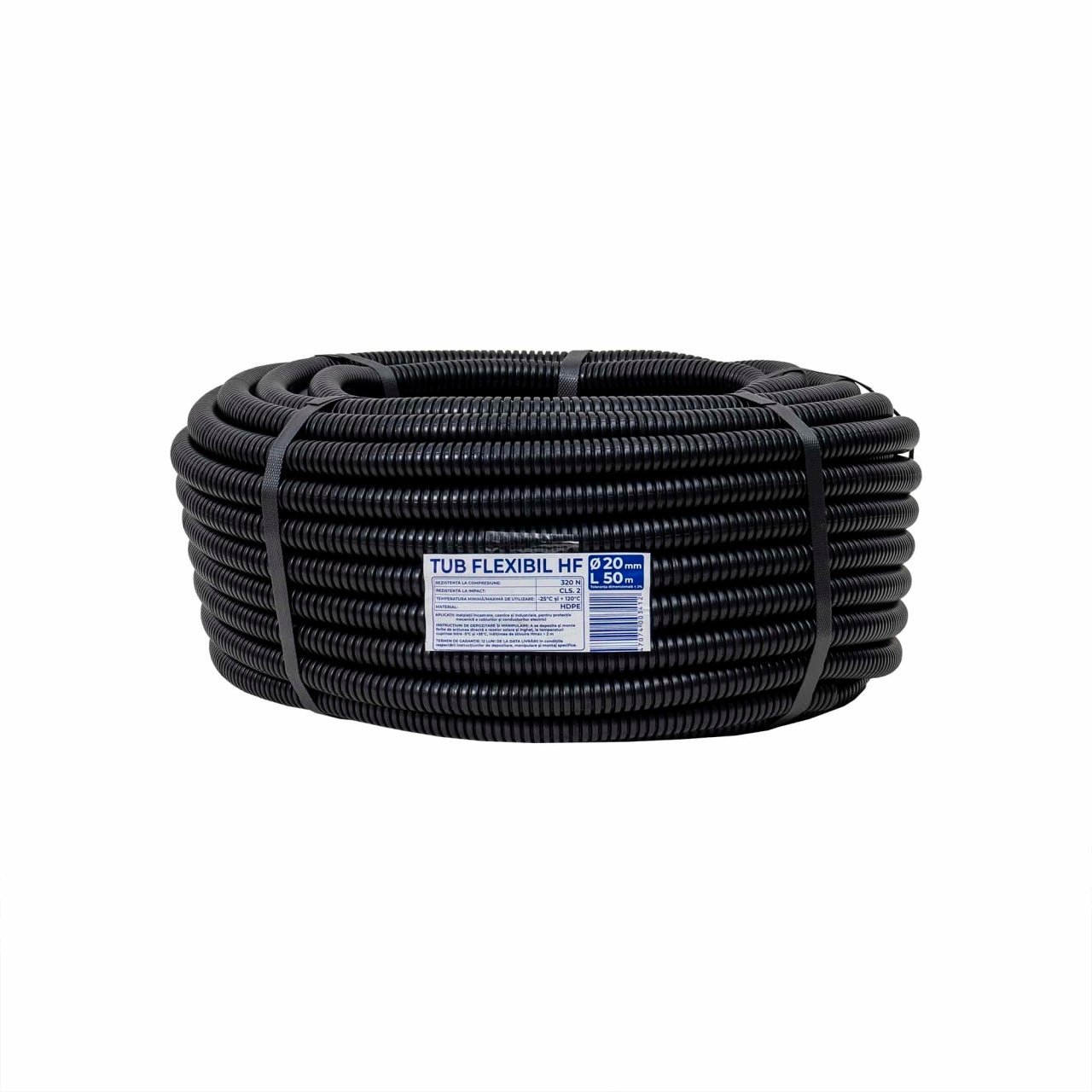 Tub flexibil copex PVC fara fir tragere, diametru 20mm, lungime 50m