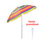 Umbrela de soare 2m cu suport tip burghiu alb, structura metalica si protectie UV