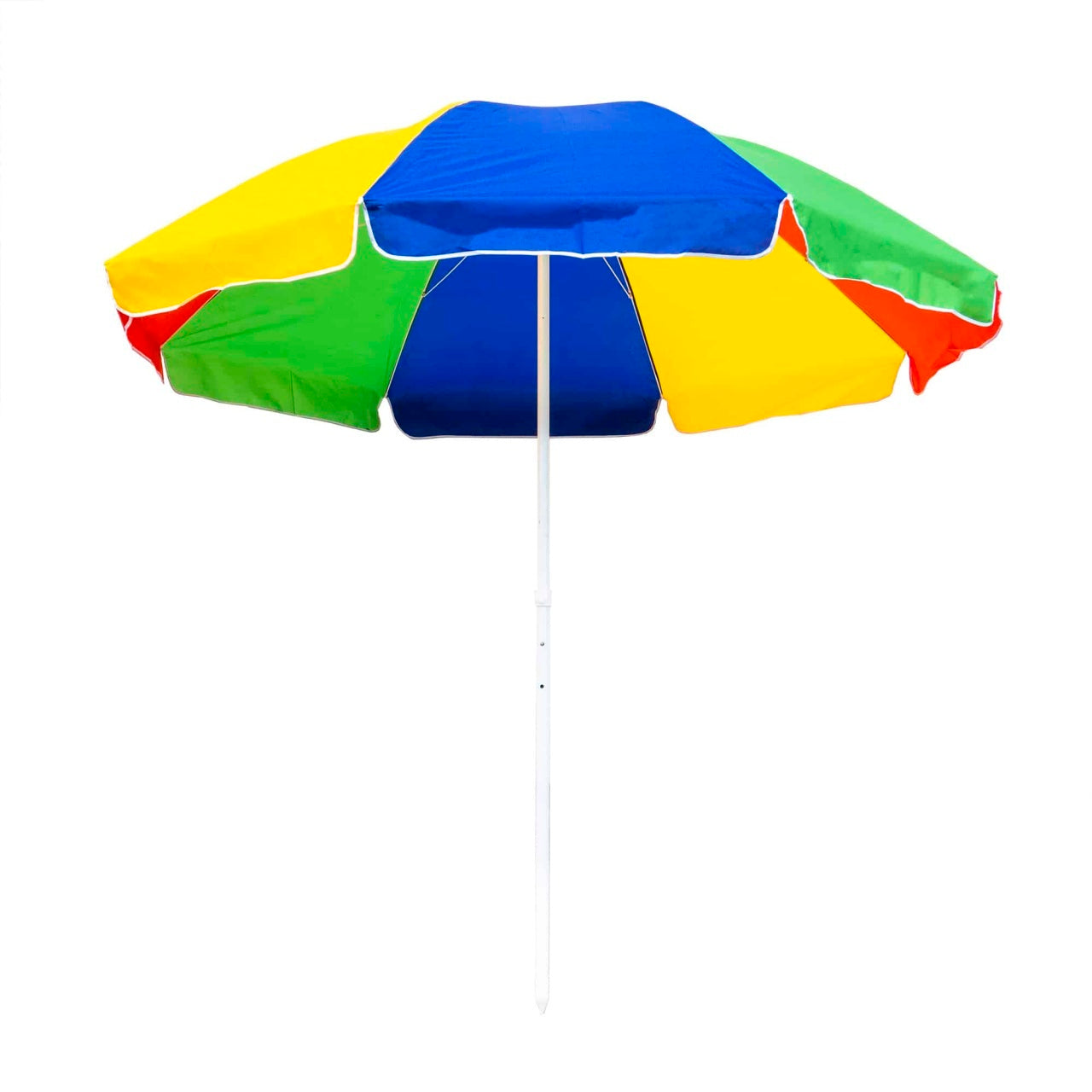 Umbrela de soare multicolora, diametru 240 cm, inaltime reglabila 220 cm, stalp 33 mm