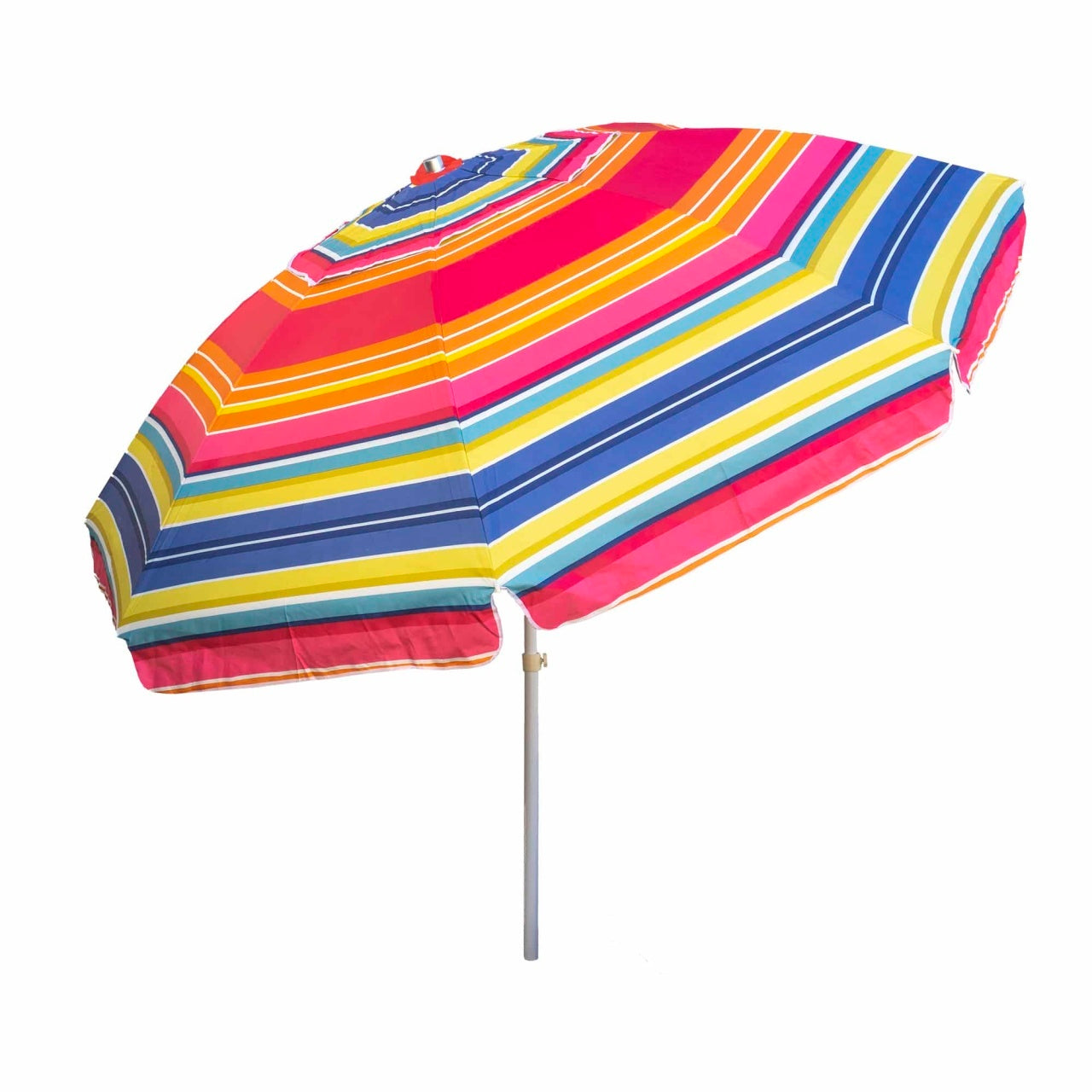 Umbrela pentru protectie solara, diametru 2.4m, structura metalica cu inclinare si cosulet