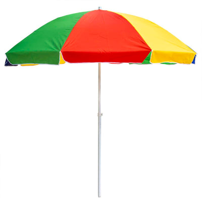 Umbrela protectie soare multicolora, diametru 300cm, inaltime reglabila 260cm, stalp 33mm