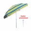 Umbrela protectie solara 2.4m cu suport tip burghiu alb, structura metalica si protectie UV