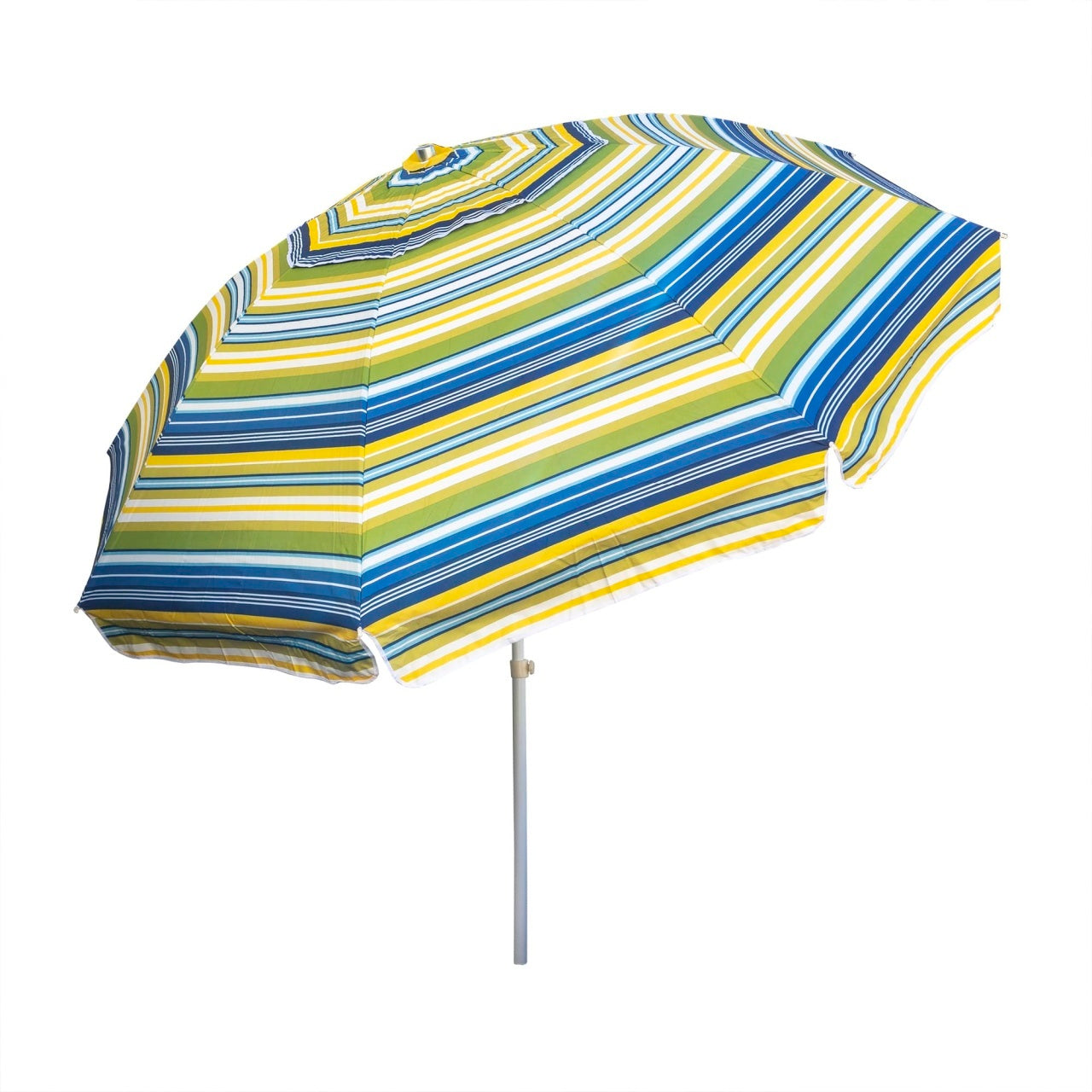 Umbrela protectie solara 2.4m cu suport tip burghiu albastru, structura metalica