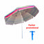 Umbrela protectie solara 2.4m cu suport tip burghiu albastru, structura metalica
