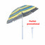 Umbrela protectie solara 2m cu suport tip burghiu alb, structura metalica inclinabila
