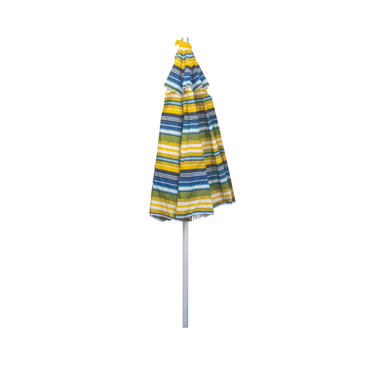 Umbrela protectie solara 2m cu suport tip burghiu alb, structura metalica inclinabila