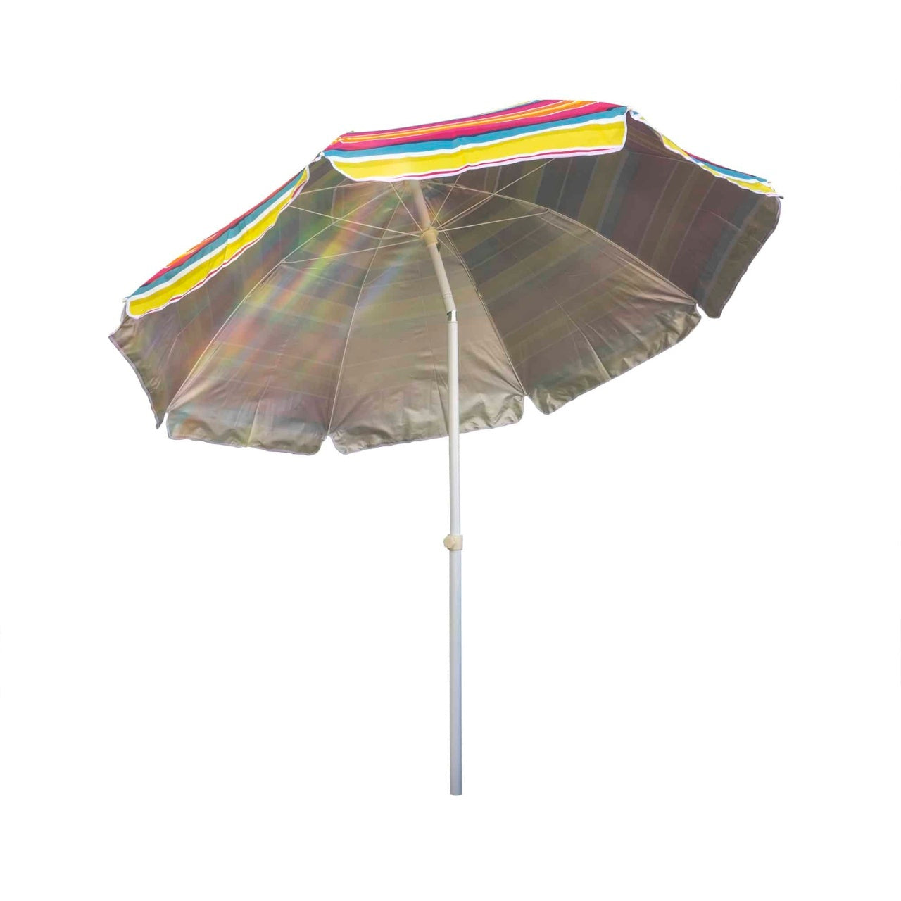 Umbrela protectie solara 2m cu suport tip burghiu albastru, structura metalica ajustabila