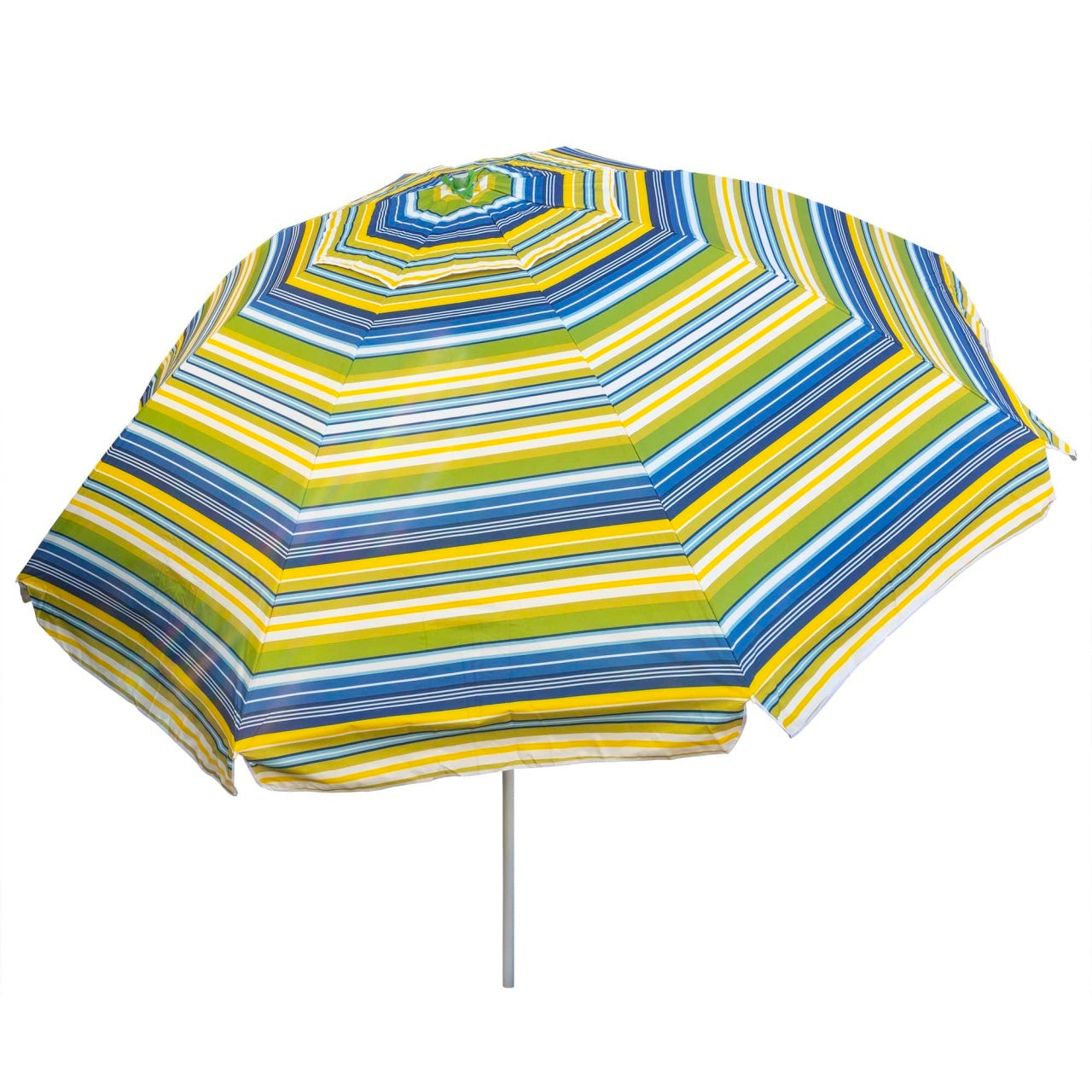 Umbrela protectie solara 3m cu suport tip burghiu alb, structura metalica si inclinare