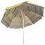 Umbrela protectie solara 3m cu suport tip burghiu alb, structura metalica si inclinare