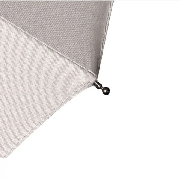 Umbrela telescopica automata, impermeabila, protective UV, rezistenta la vant, 12 coaste rezistente, din otel si vinil, bej