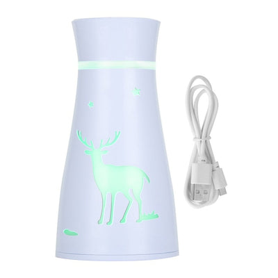 Umidificator de aer USB Mini, capacitate 200ml, cu lumina de noapte