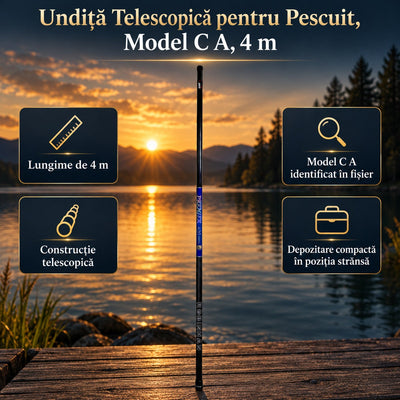 Undiță Telescopică pentru Pescuit, Model C A, 4 m – imagine principală promoțională