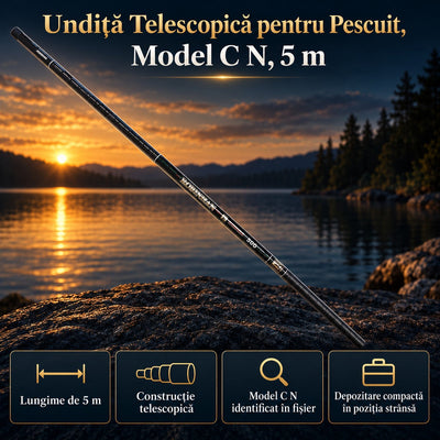 Undiță Telescopică pentru Pescuit, Model C N, 5 m – imagine principală promoțională
