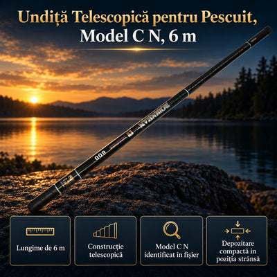 Undiță Telescopică pentru Pescuit, Model C N, 6 m – imagine principală promoțională