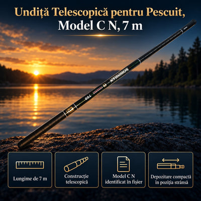 Undiță Telescopică pentru Pescuit, Model C N, 7 m – imagine principală promoțională