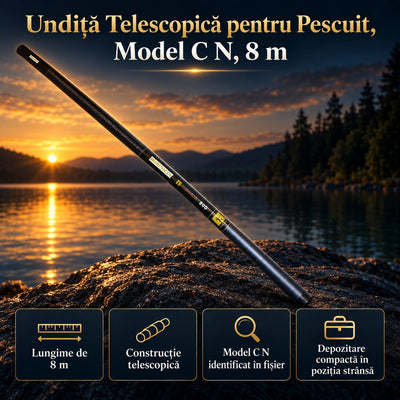 Undiță Telescopică pentru Pescuit, Model C N, 8 m – imagine principală promoțională