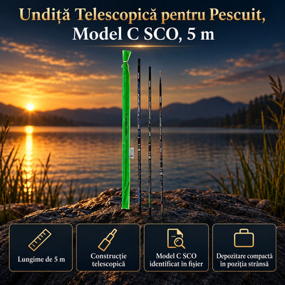 Undiță Telescopică pentru Pescuit, Model C SCO, 5 m – imagine principală promoțională