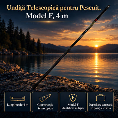 Undiță Telescopică pentru Pescuit, Model F, 4 m – imagine principală promoțională