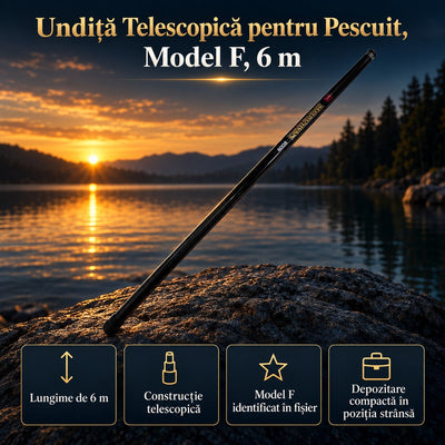 Undiță Telescopică pentru Pescuit, Model F, 6 m – imagine principală promoțională