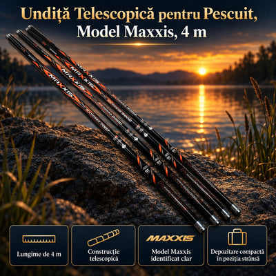 Undiță Telescopică pentru Pescuit, Model Maxxis, 4 m – imagine principală promoțională