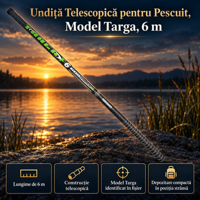 Undiță Telescopică pentru Pescuit, Model Targa, 6 m – imagine principală promoțională