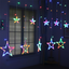 Perdea luminoasă LED, stele, 110 LED-uri, 3 × 1 m, multicoloră – imagine 2