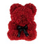 Ursulet decorativ din trandafiri de spuma, 30 cm, rosu, cu cutie