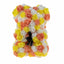 Ursulet din trandafiri de spuma, 25 cm, multicolor