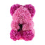 Ursulet din trandafiri de spuma, 25 cm, roz-fucsia