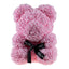 Ursulet din trandafiri de spuma 30 cm roz cu cutie, cadou elegant