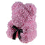 Ursulet din trandafiri de spuma 30 cm roz cu cutie, cadou elegant