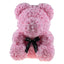 Ursulet din trandafiri de spuma 35 cm cu cutie, culoare roz