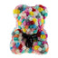 Ursulet din trandafiri de spuma, 35 cm, multicolor cu cutie cadou