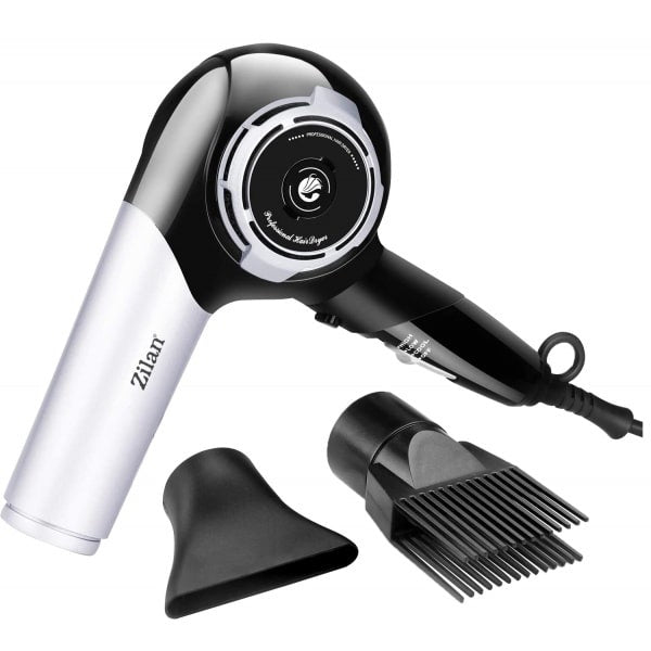 Uscator de par clasic 1800W cu 3 trepte temperatura, gri-negru