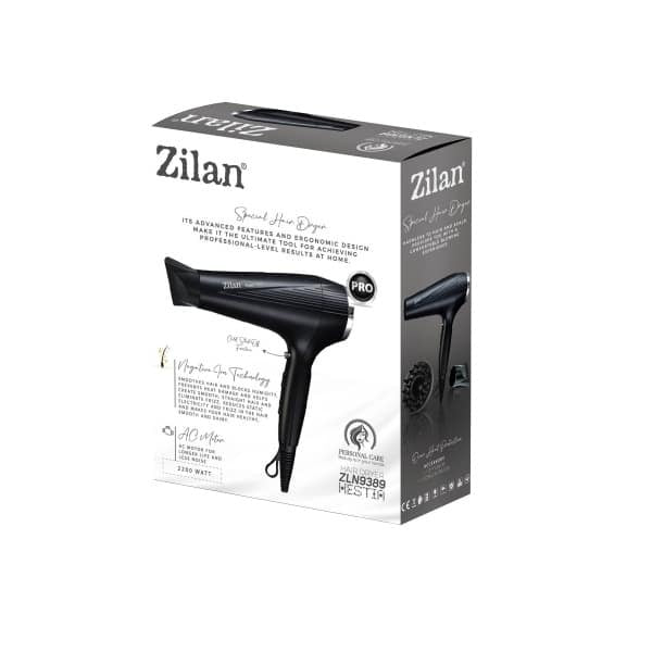 Uscator de par cu motor AC 2200W, 2 viteze, 3 trepte temperatura, ionizare