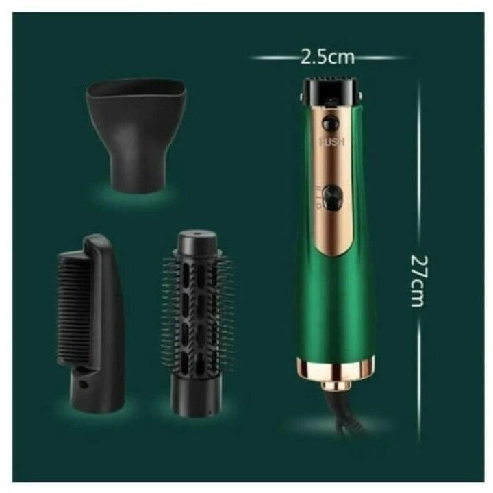 Uscator de par Multifunctional 3000W 3 in 1, Uscare, Indreptare, Ondulare, Perie Rotativa Profesionala
