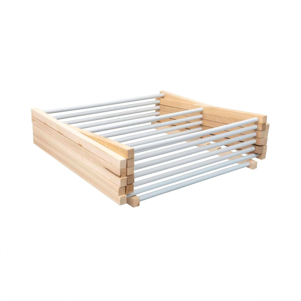 Uscator de rufe pliabil din lemn, 178x54 cm, 15 bare de sustinere