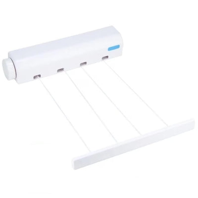 Uscator de rufe retractabil, cu 4 sarme si carlige, lungime maxima 3, 2 metri, alb