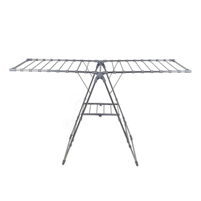 Uscator rufe pliabil din aluminiu, capacitate uscare 23m, gri