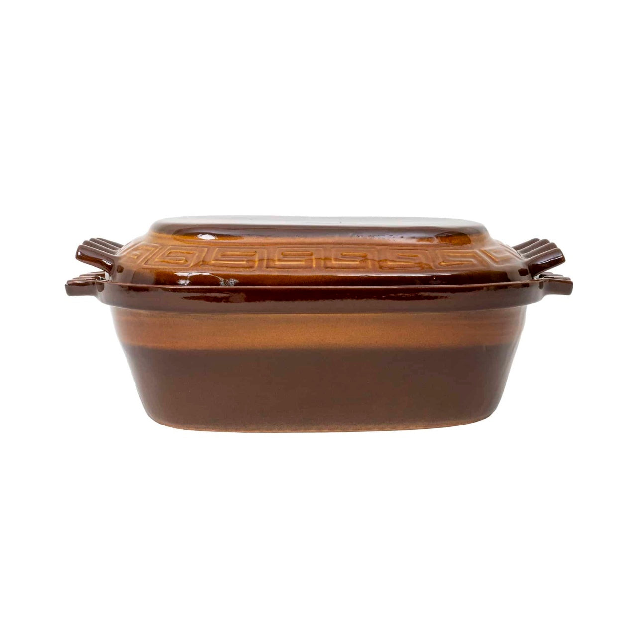 Vas roman glazurat din lut, 6L, 41x27x16 cm, maro