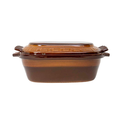 Vas roman glazurat din lut, 6L, 41x27x16 cm, maro