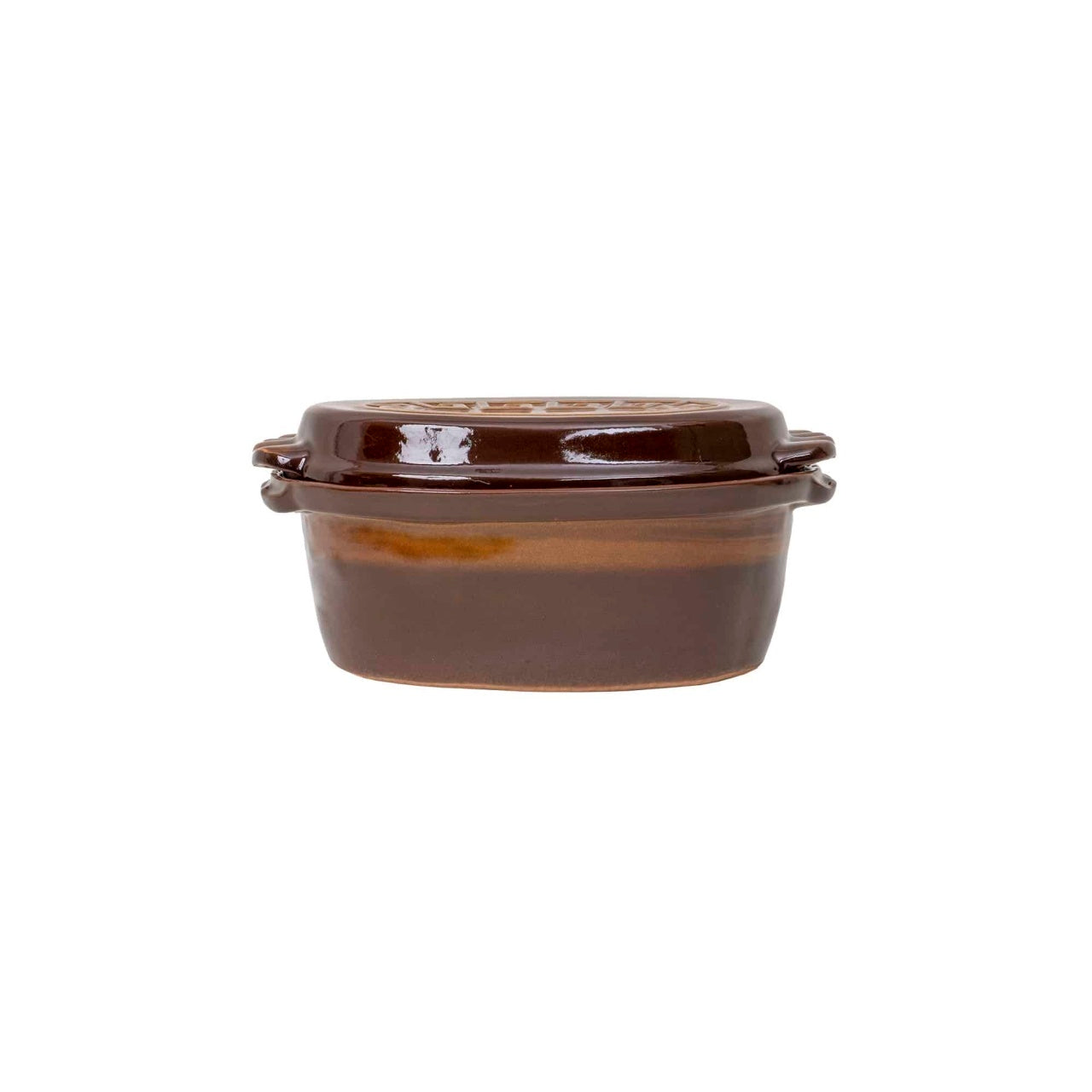 Vas roman glazurat din lut, capacitate 4L, 35x25x16 cm, maro