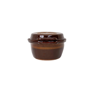 Vas roman glazurat din lut, capacitate 4L, 35x25x16 cm, maro