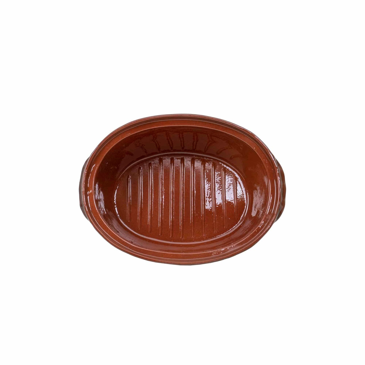 Vas roman glazurat din lut, capacitate 4L, 35x25x16 cm, maro
