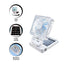 Ventilator auto cu panou solar, portabil, reîncărcabil, pliabil, foarte puternic, din ABS, 3 niveluri de putere, alb